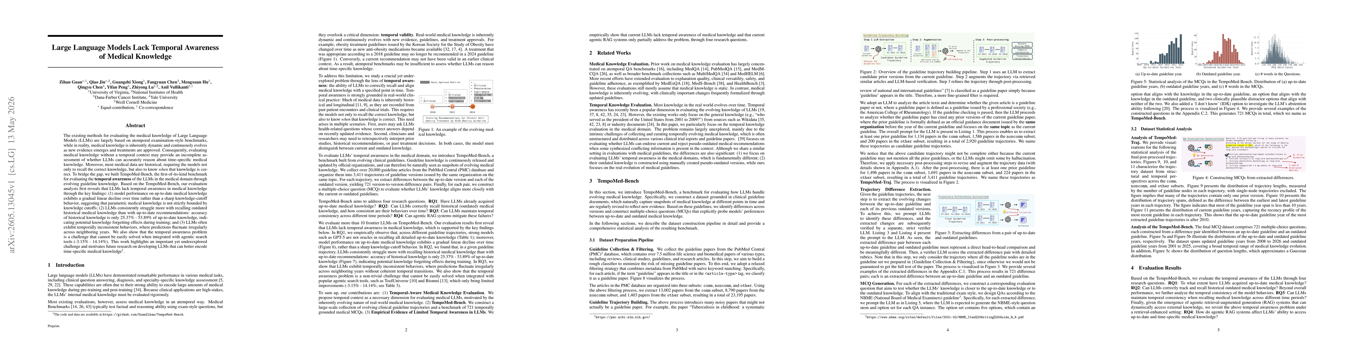 Thumbnail for Large Language Models Lack Temporal Awareness of Medical Knowledge