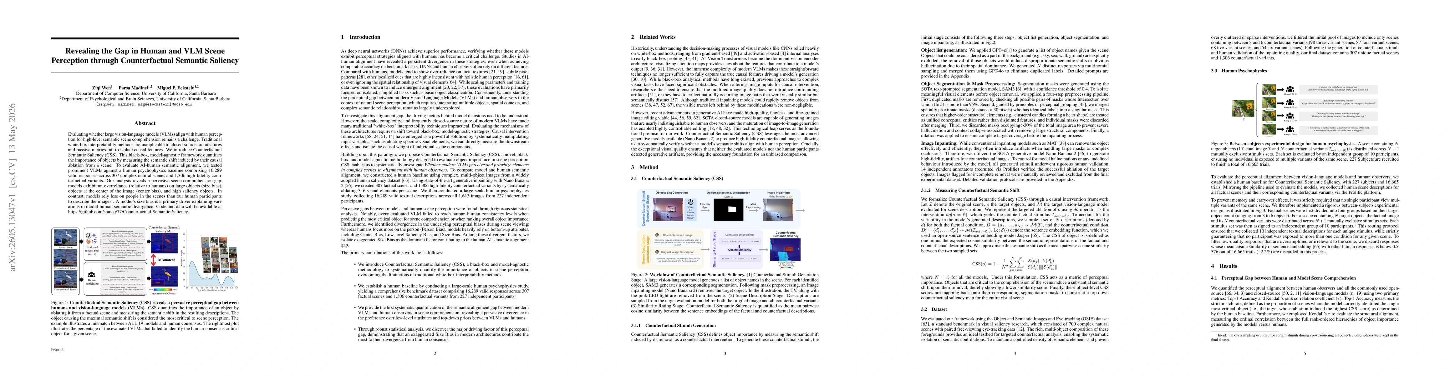 Thumbnail for Revealing the Gap in Human and VLM Scene Perception through Counterfactual Semantic Saliency