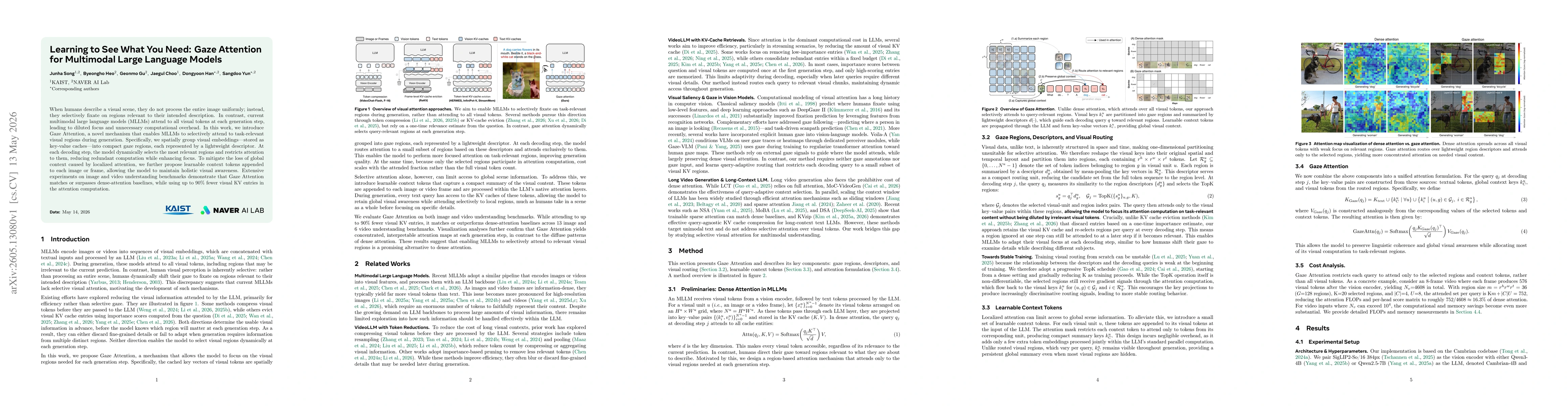 Thumbnail for Learning to See What You Need: Gaze Attention for Multimodal Large Language Models