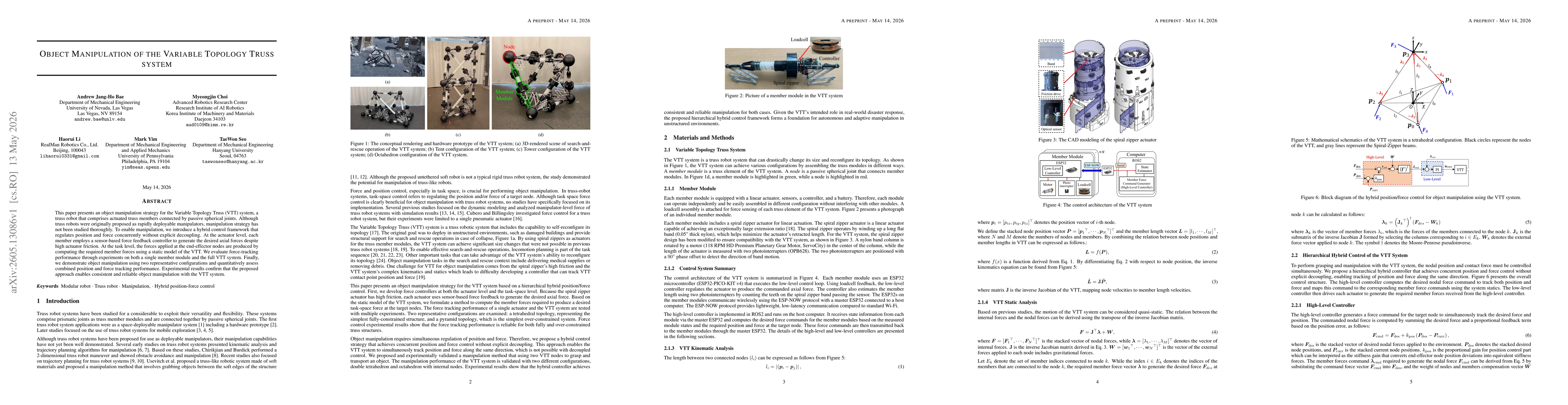 Thumbnail for Object Manipulation of the Variable Topology Truss system