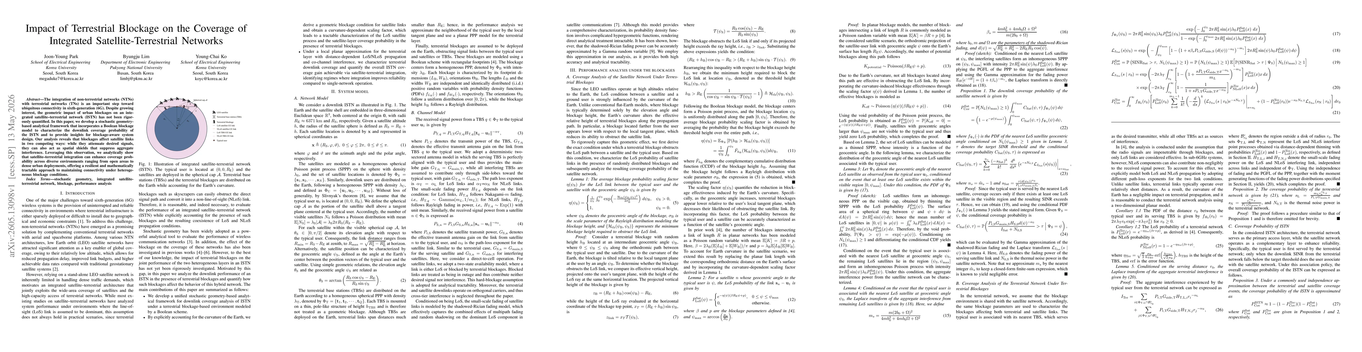 Thumbnail for Impact of Terrestrial Blockage on the Coverage of Integrated Satellite-Terrestrial Networks