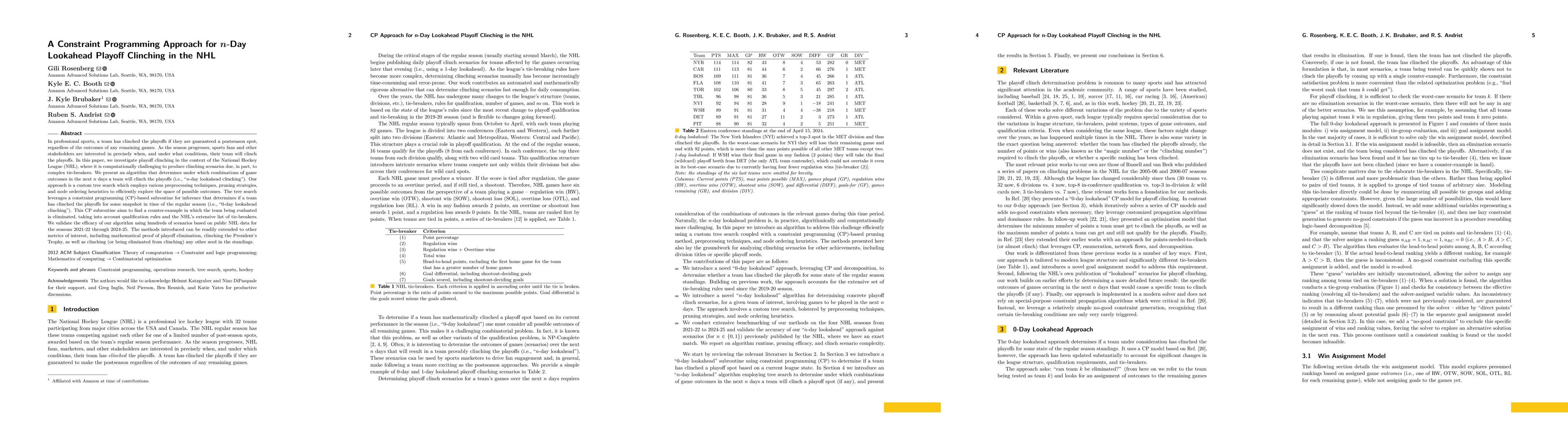 Thumbnail for A Constraint Programming Approach for $n$-Day Lookahead Playoff Clinching