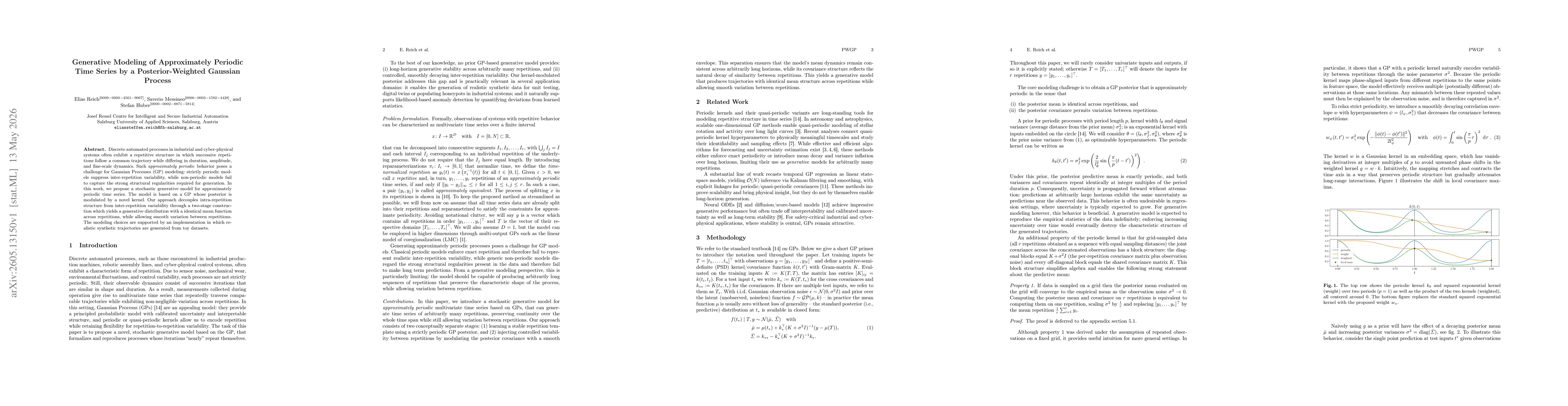 Thumbnail for Generative Modeling of Approximately Periodic Time Series by a Posterior-Weighted Gaussian Process