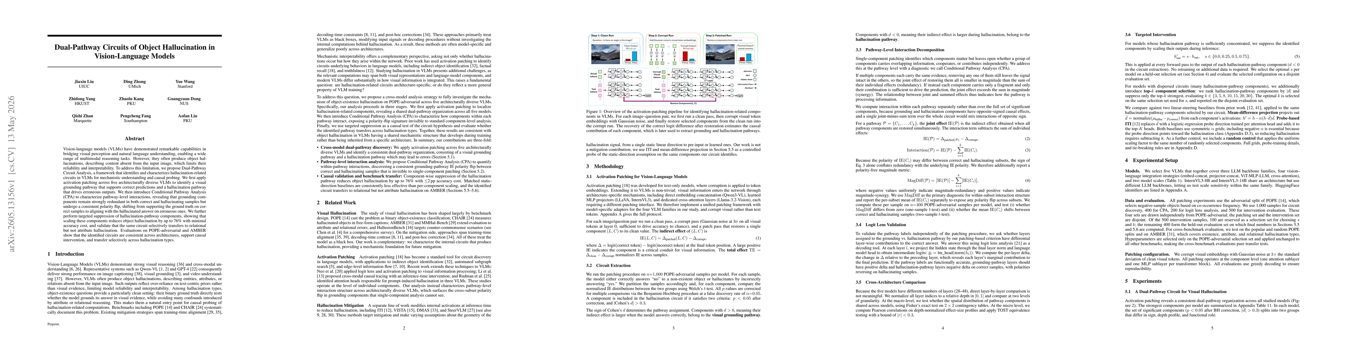 Thumbnail for Dual-Pathway Circuits of Object Hallucination in Vision-Language Models