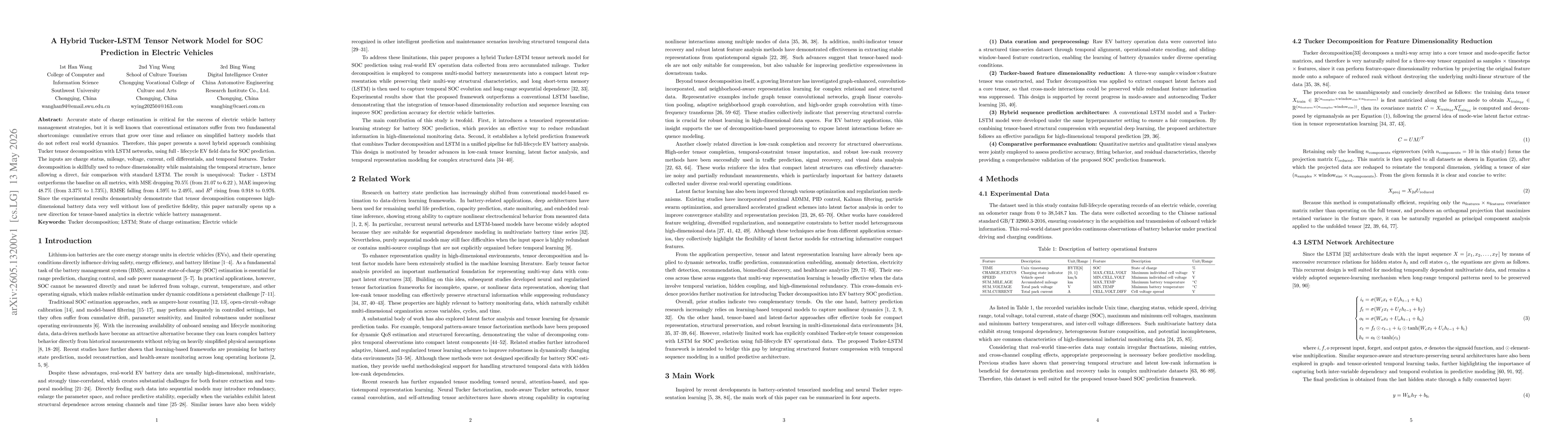 Thumbnail for A Hybrid Tucker-LSTM Tensor Network Model for SOC Prediction in Electric Vehicles