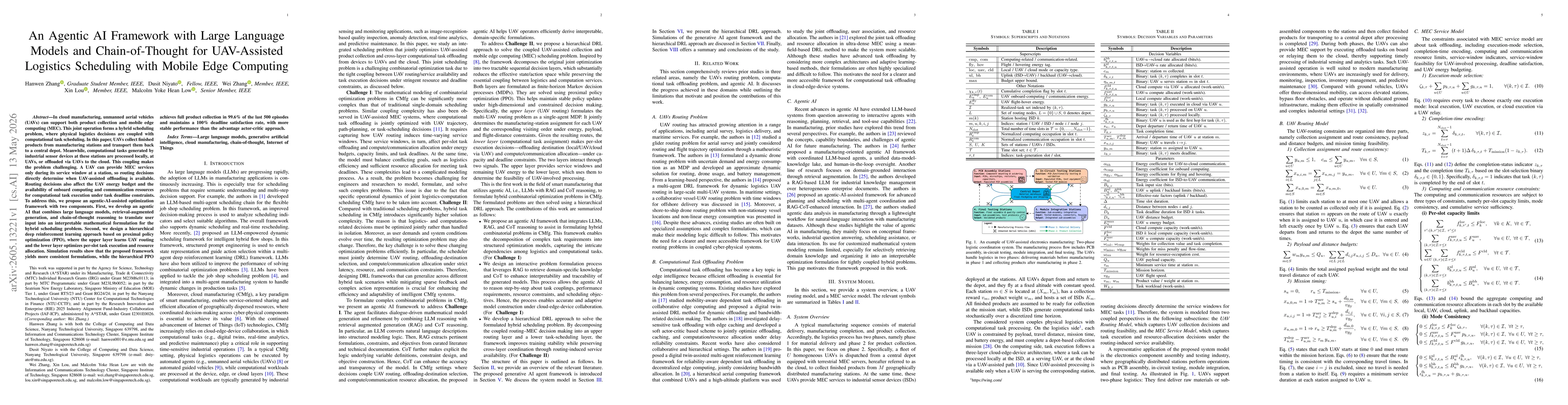 Thumbnail for An Agentic AI Framework with Large Language Models and Chain-of-Thought for UAV-Assisted Logistics Scheduling with Mobile Edge Computing