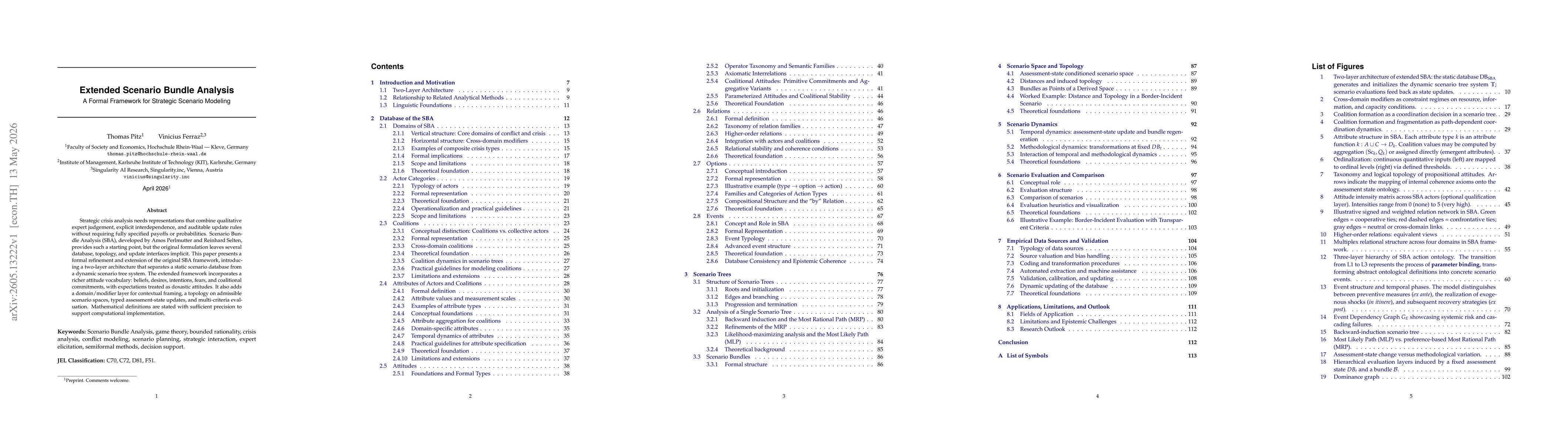 Thumbnail for Extended Scenario Bundle Analysis: A Formal Framework for Strategic Scenario Modeling