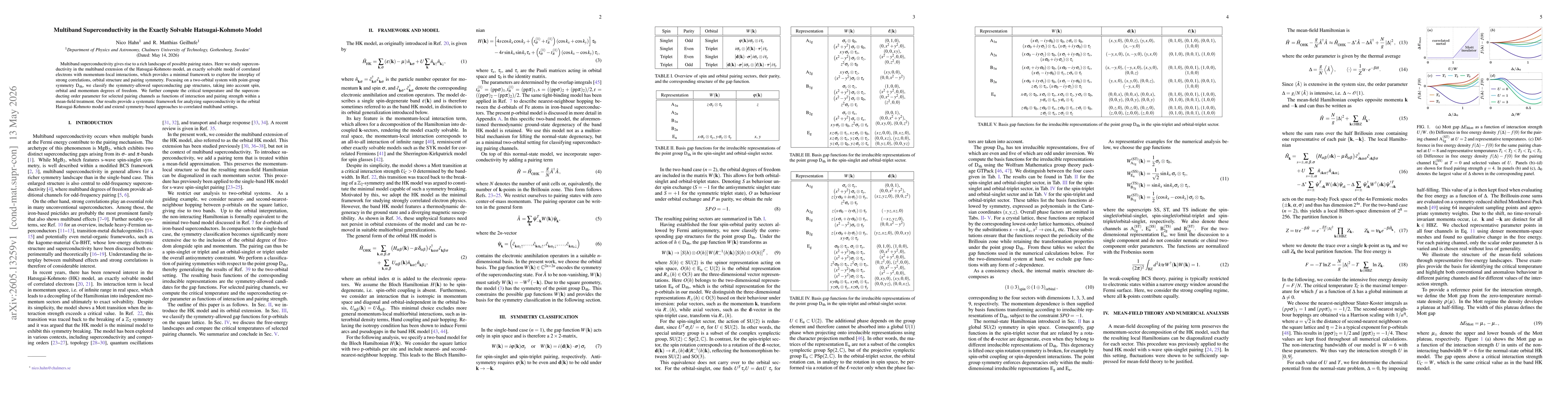 Thumbnail for Multiband Superconductivity in the Exactly Solvable Hatsugai-Kohmoto Model