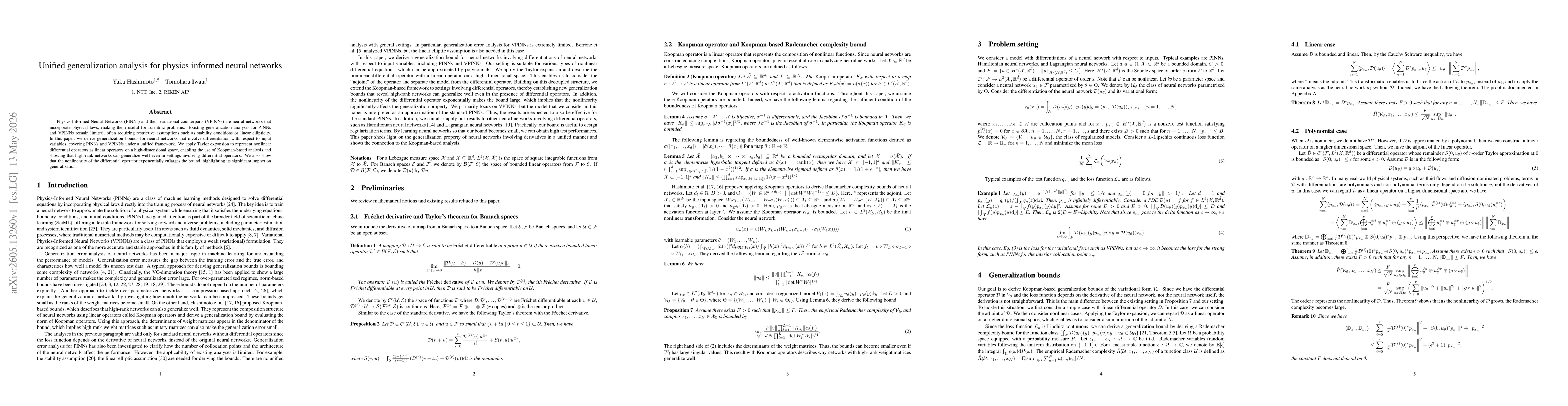 Thumbnail for Unified generalization analysis for physics informed neural networks