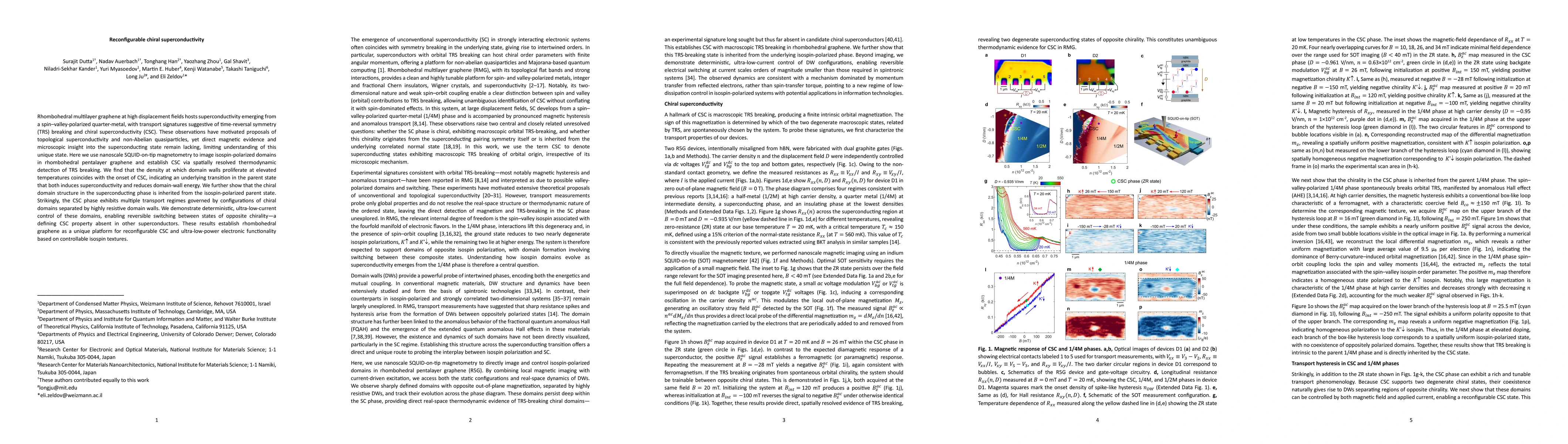 Thumbnail for Reconfigurable chiral superconductivity