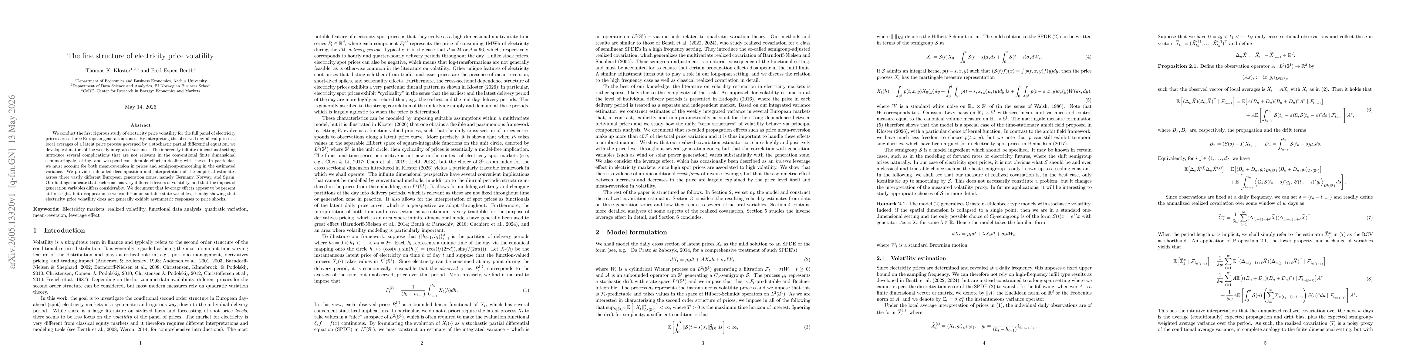 Thumbnail for The fine structure of electricity price volatility