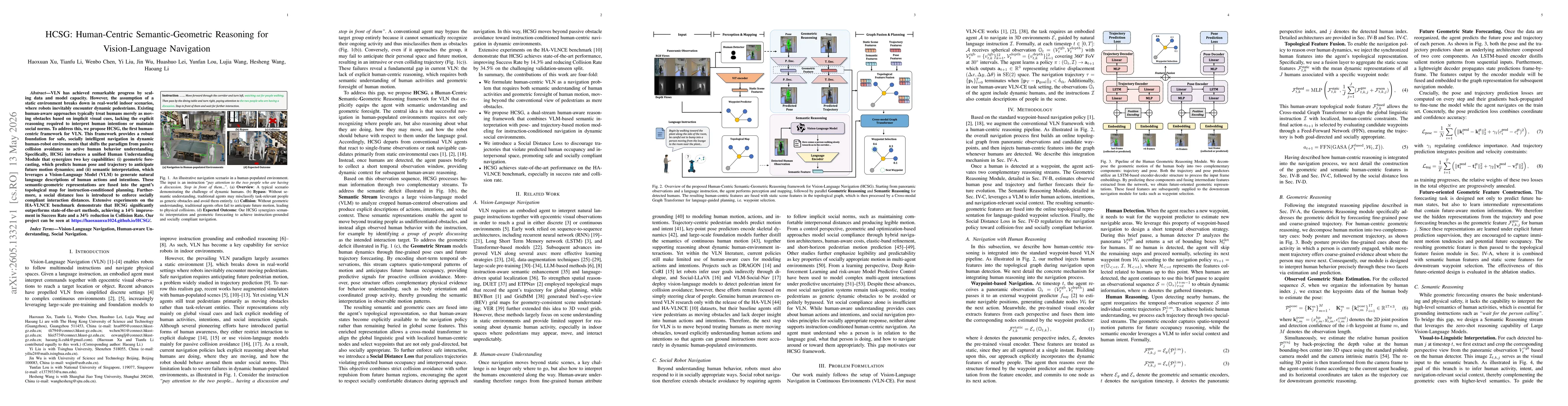 Thumbnail for HCSG: Human-Centric Semantic-Geometric Reasoning for Vision-Language Navigation