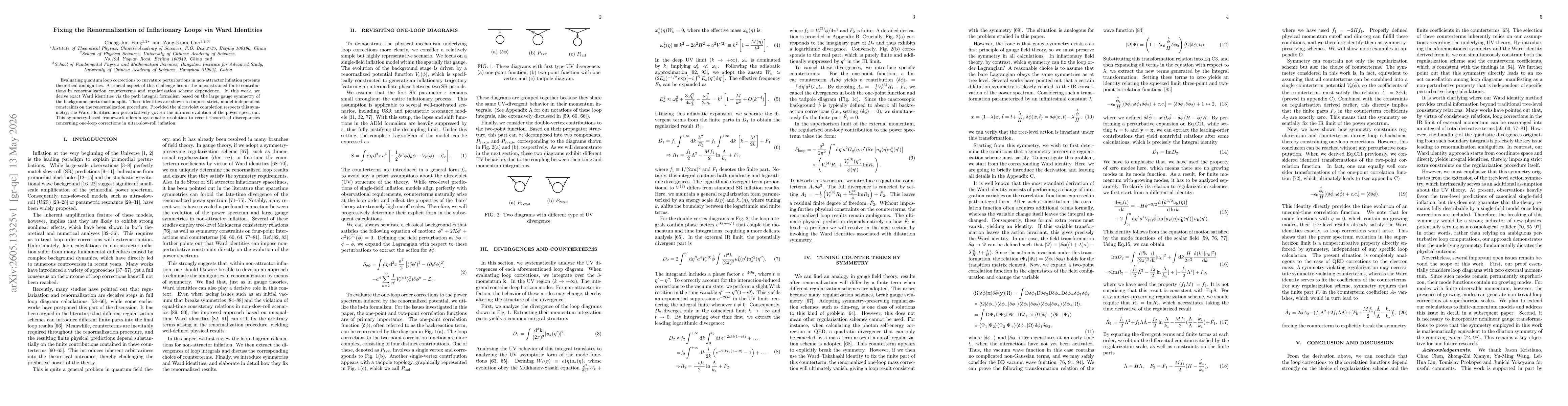 Thumbnail for Fixing the Renormalization of Inflationary Loops via Ward Identities