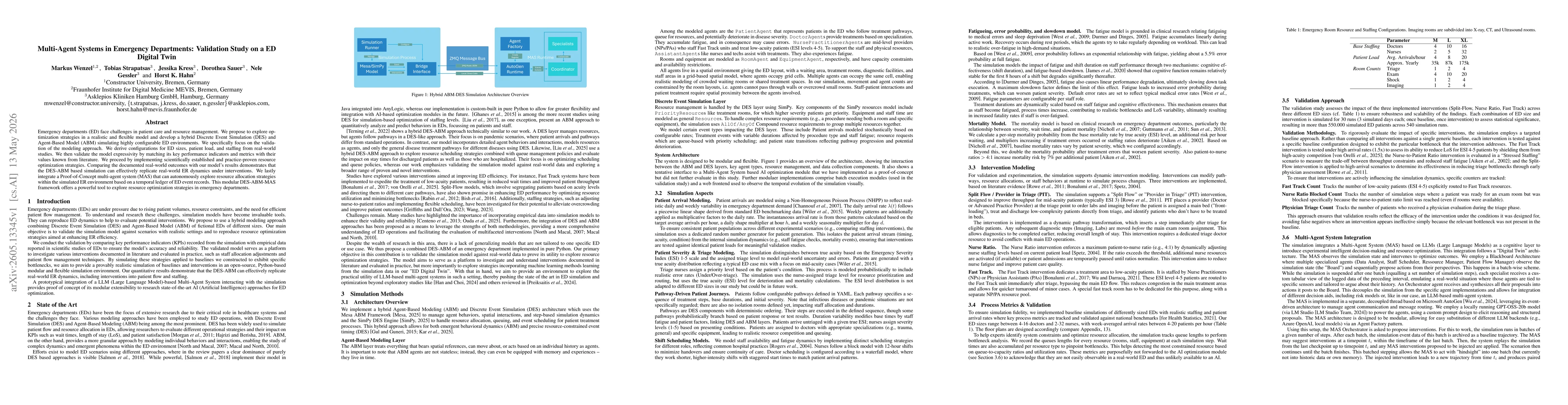 Thumbnail for Multi-Agent Systems in Emergency Departments: Validation Study on a ED Digital Twin