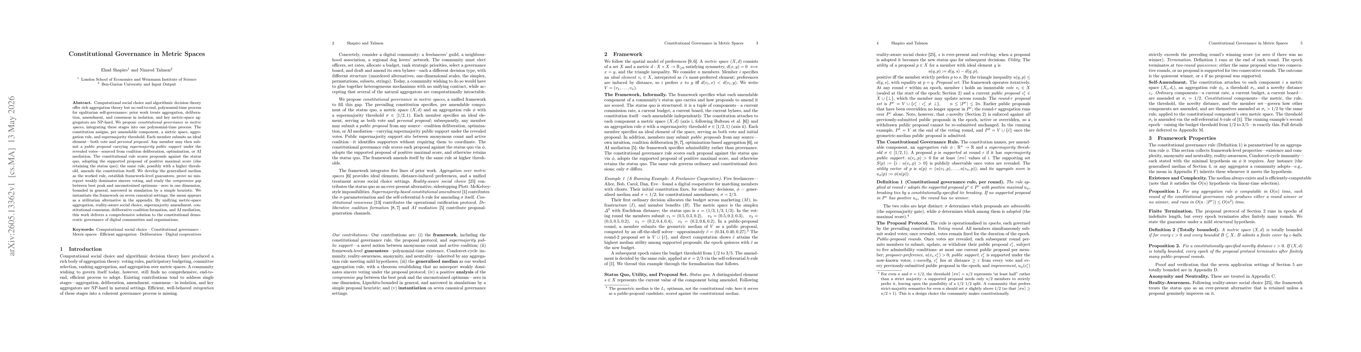 Thumbnail for Constitutional Governance in Metric Spaces