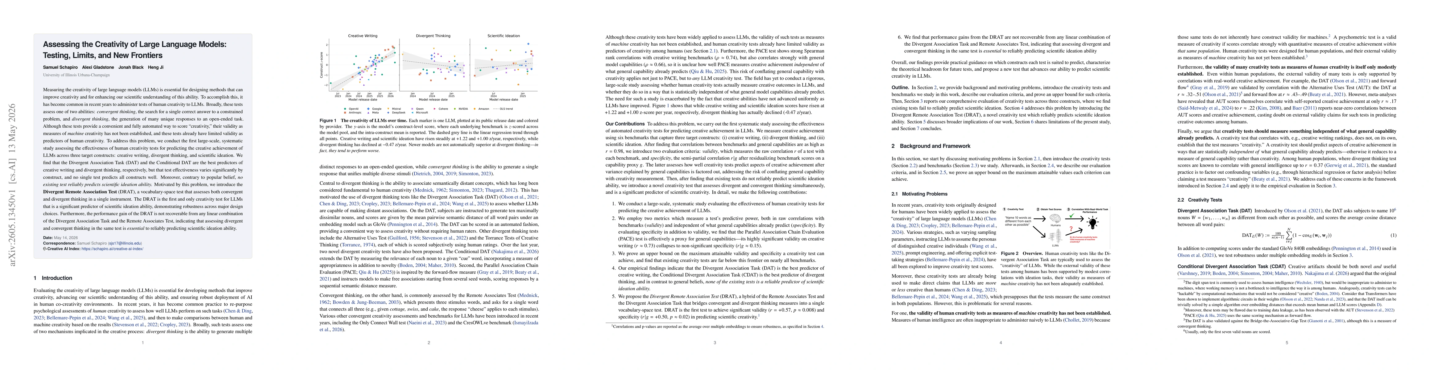 Thumbnail for Assessing the Creativity of Large Language Models: Testing, Limits, and New Frontiers