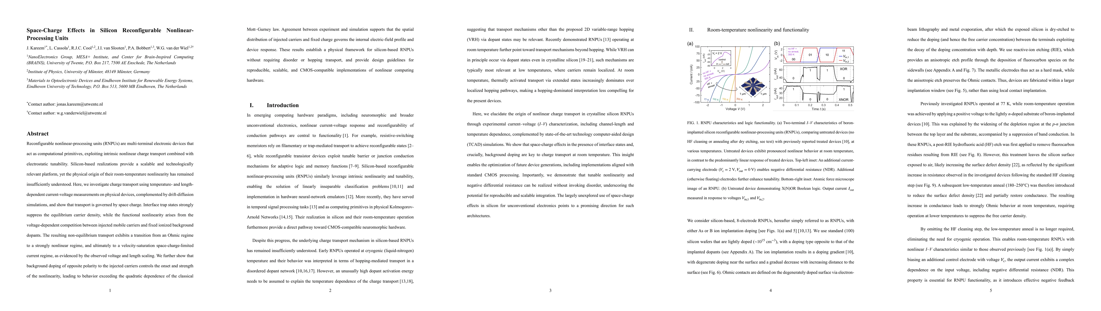 Thumbnail for Space-Charge Effects in Silicon Reconfigurable Nonlinear-Processing Units