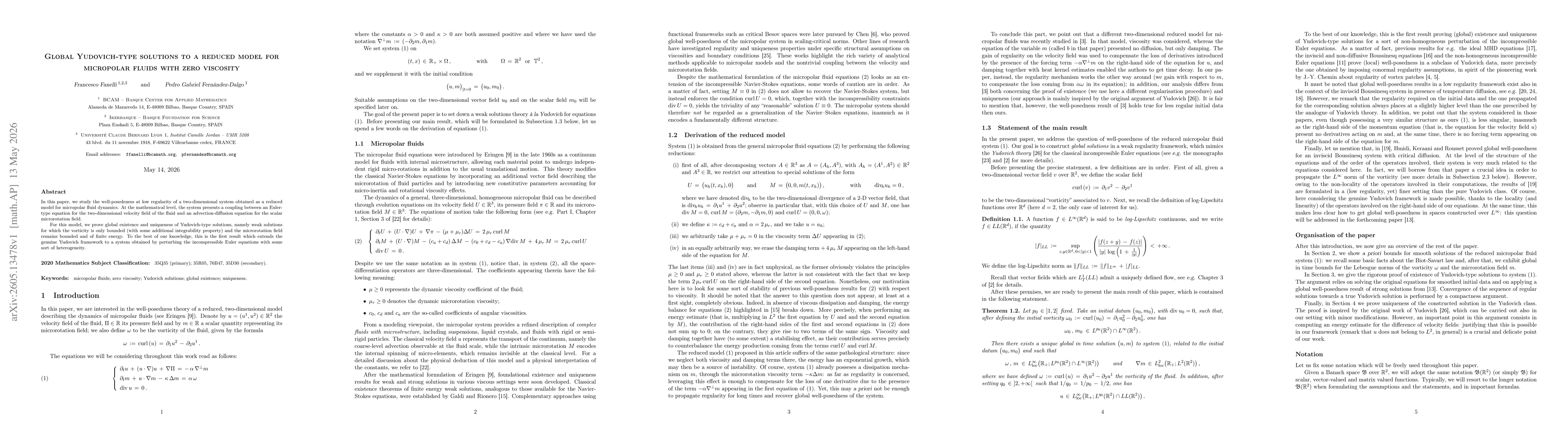 Thumbnail for Global Yudovich-type solutions to a reduced model for micropolar fluids with zero viscosity