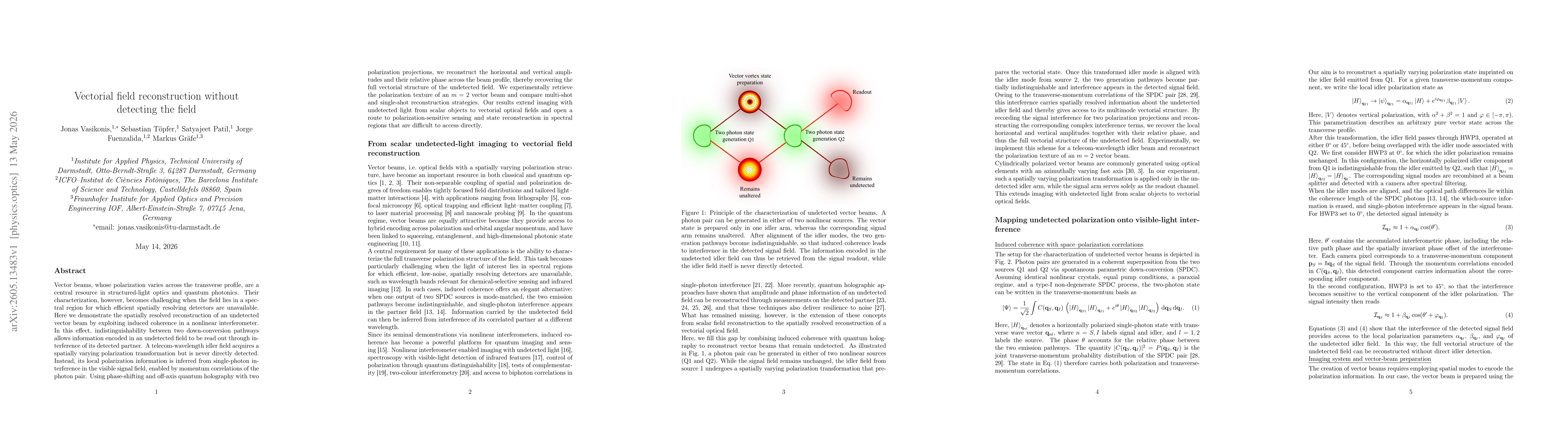 Thumbnail for Vectorial field reconstruction without detecting the field