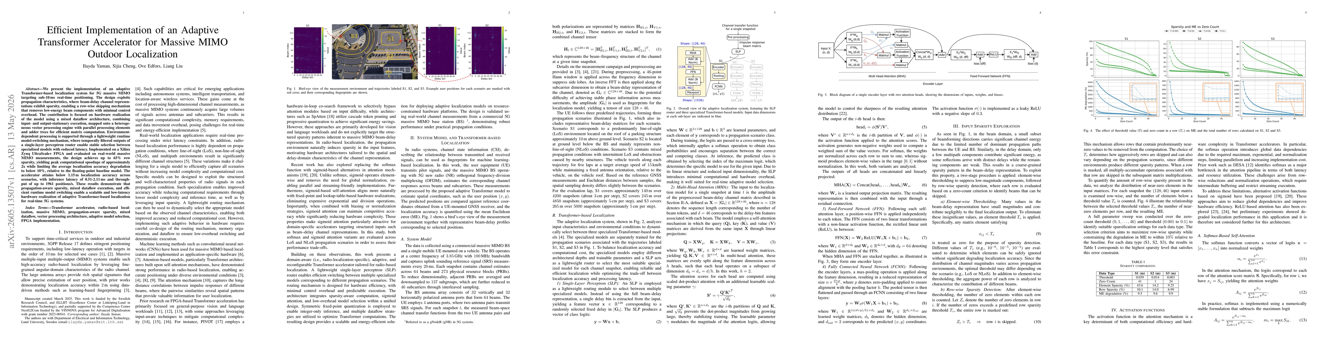 Thumbnail for Efficient Implementation of an Adaptive Transformer Accelerator for Massive MIMO Outdoor Localization