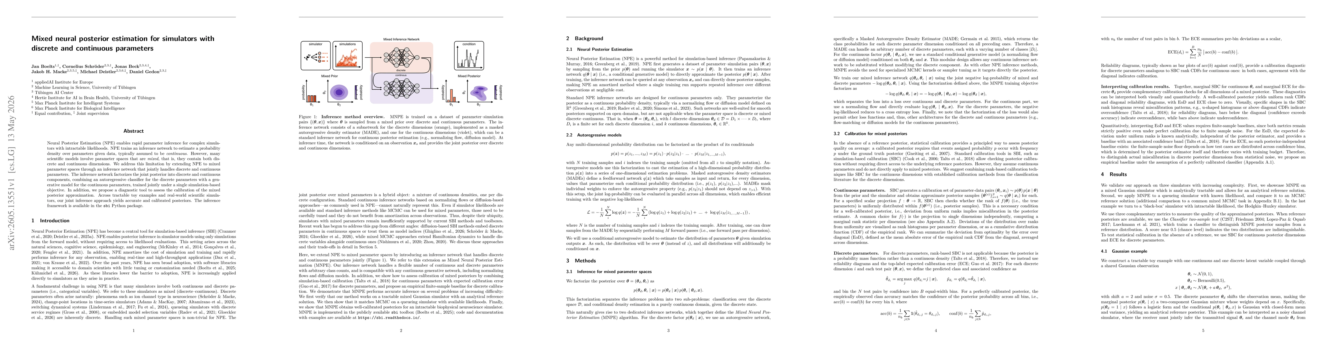 Thumbnail for Mixed neural posterior estimation for simulators with discrete and continuous parameters