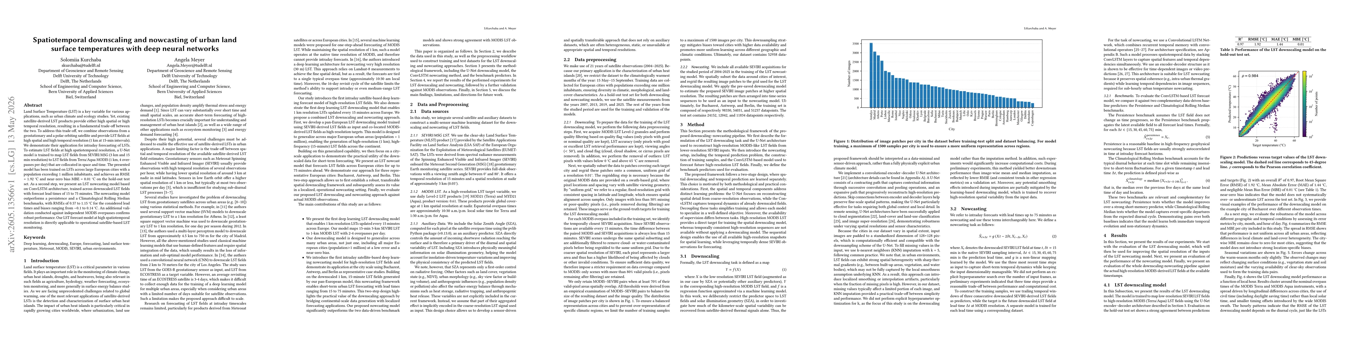 Thumbnail for Spatiotemporal downscaling and nowcasting of urban land surface temperatures with deep neural networks