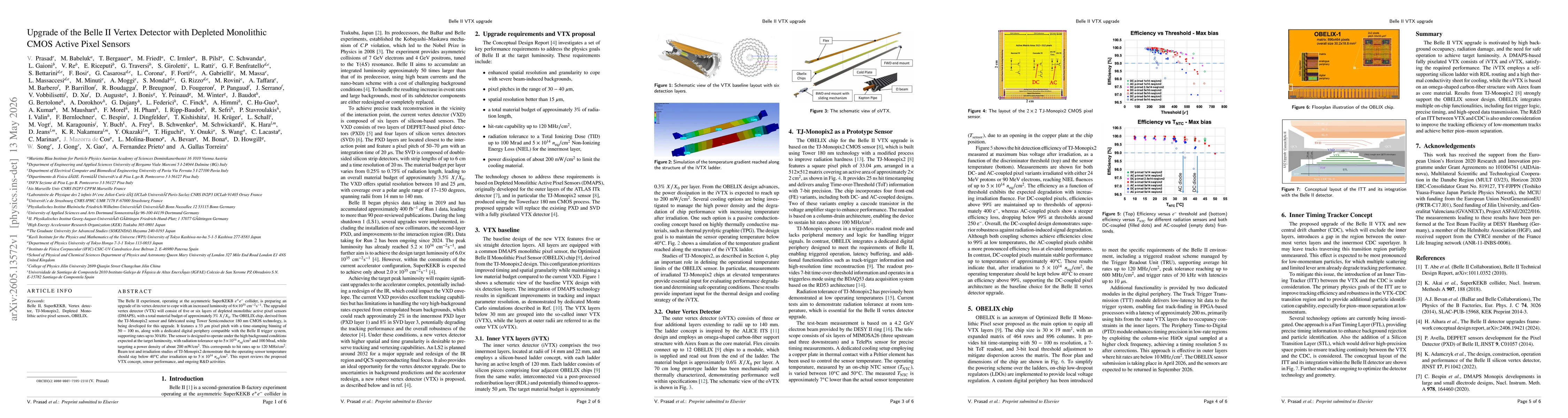 Thumbnail for Upgrade of the Belle II Vertex Detector with Depleted Monolithic CMOS Active Pixel Sensors