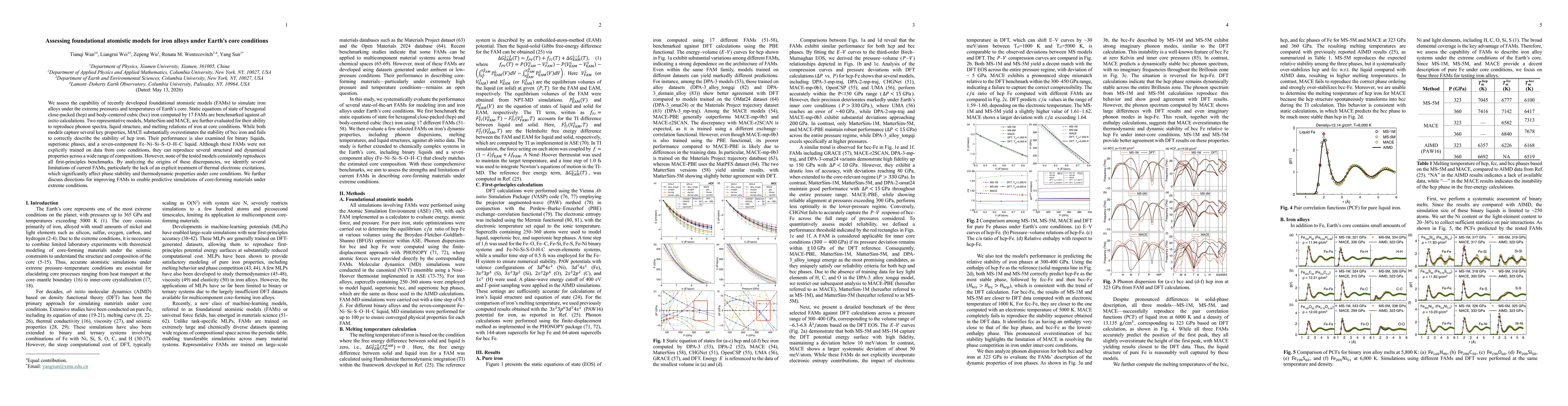 Thumbnail for Assessing foundational atomistic models for iron alloys under Earth's core conditions