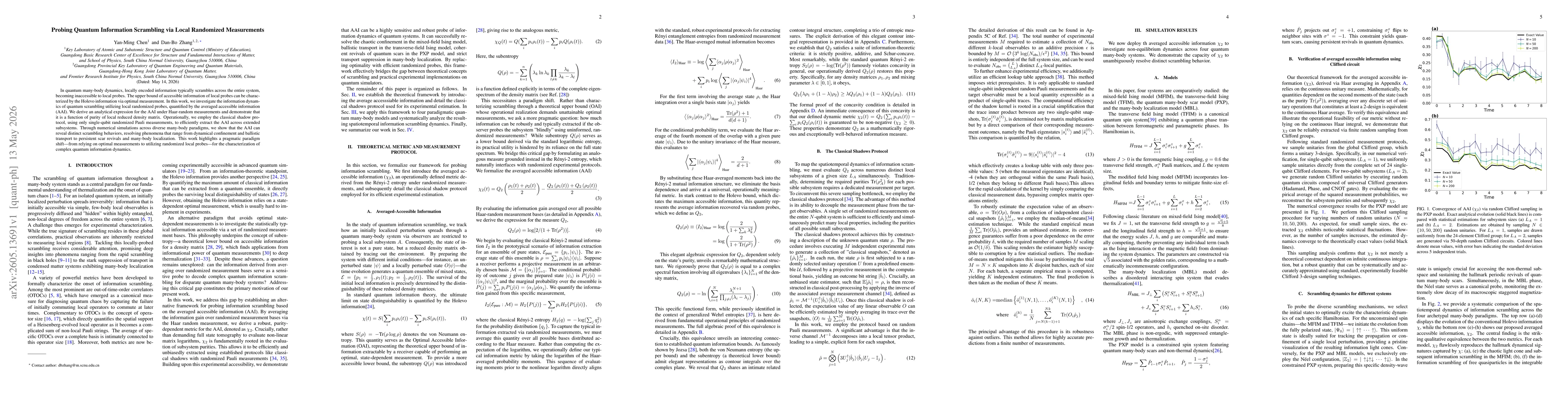 Thumbnail for Probing Quantum Information Scrambling via Local Randomized Measurements