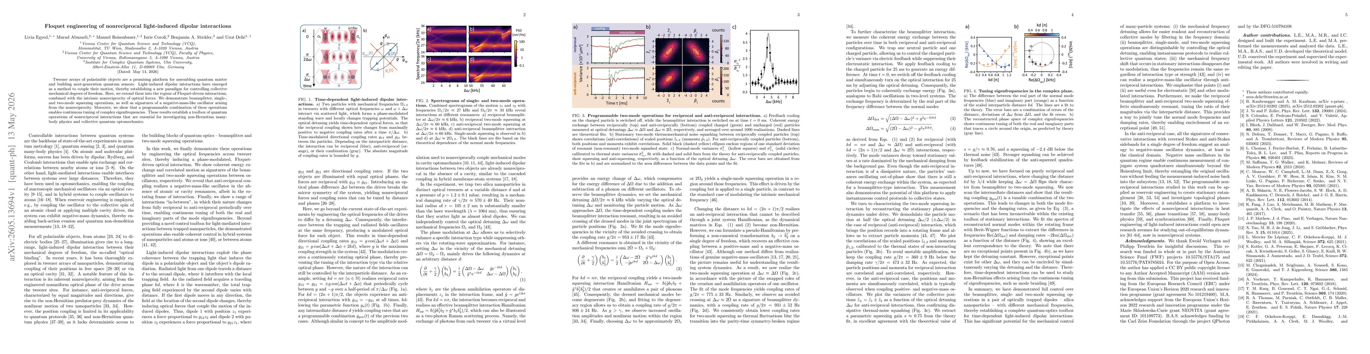 Thumbnail for Floquet engineering of nonreciprocal light-induced dipolar interactions