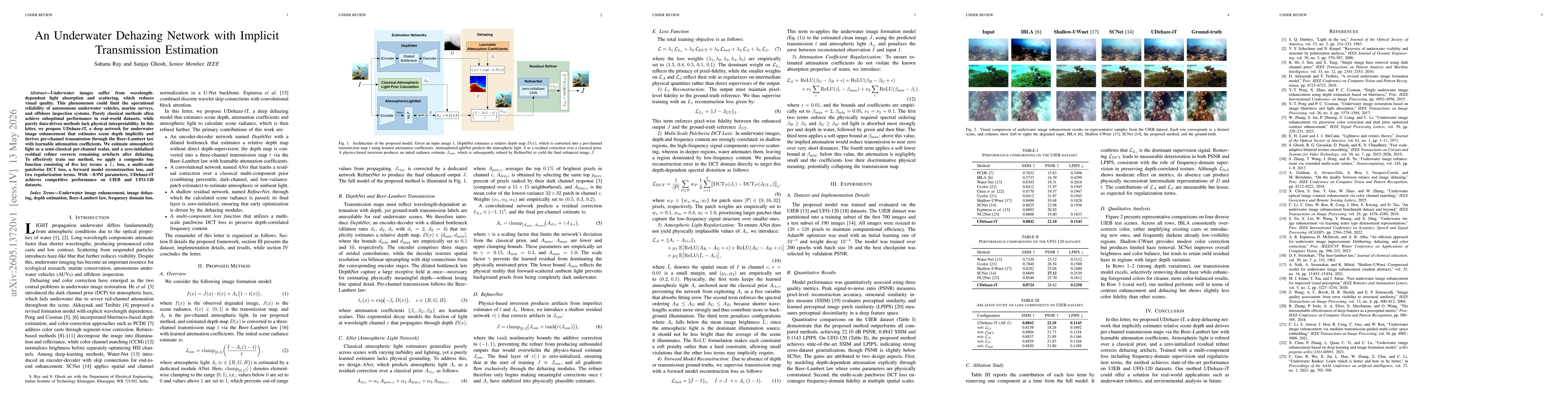 Thumbnail for An Underwater Dehazing Network with Implicit Transmission Estimation