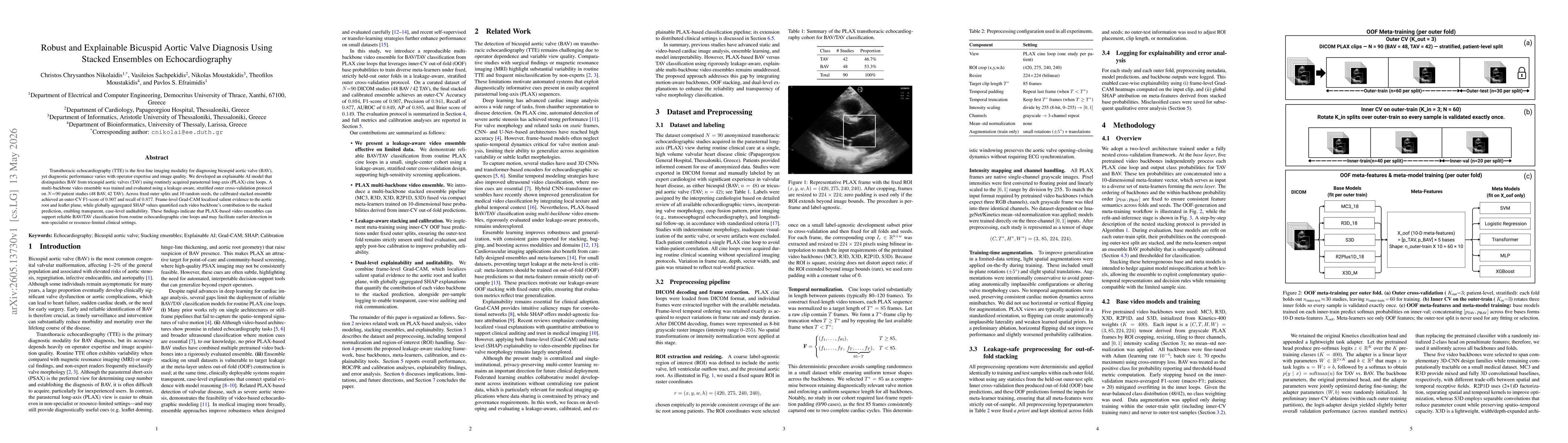 Thumbnail for Robust and Explainable Bicuspid Aortic Valve Diagnosis Using Stacked Ensembles on Echocardiography