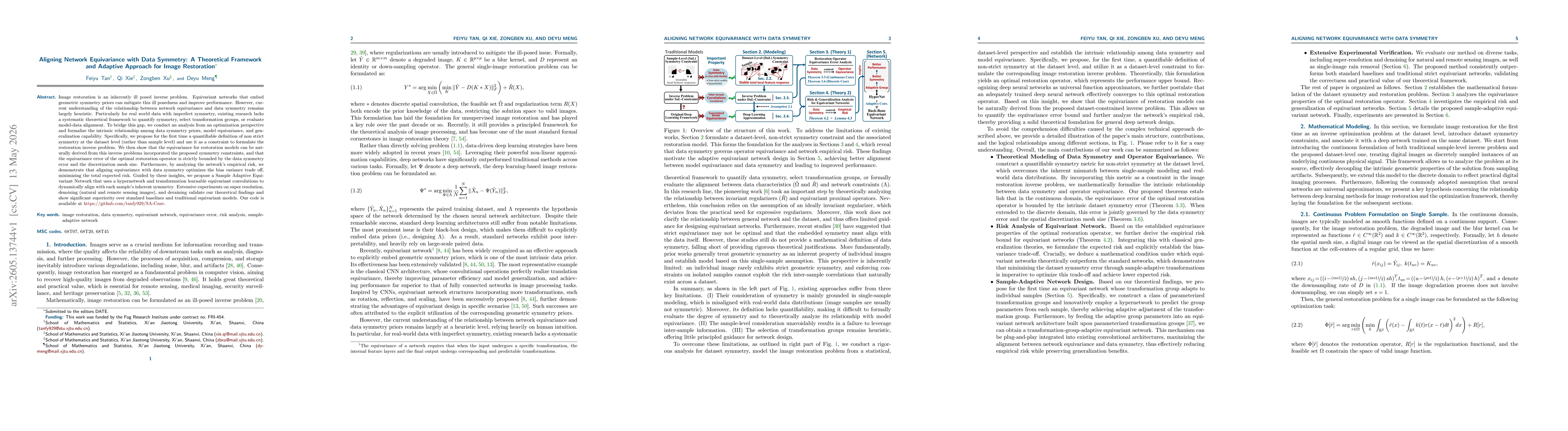 Thumbnail for Aligning Network Equivariance with Data Symmetry: A Theoretical Framework and Adaptive Approach for Image Restoration