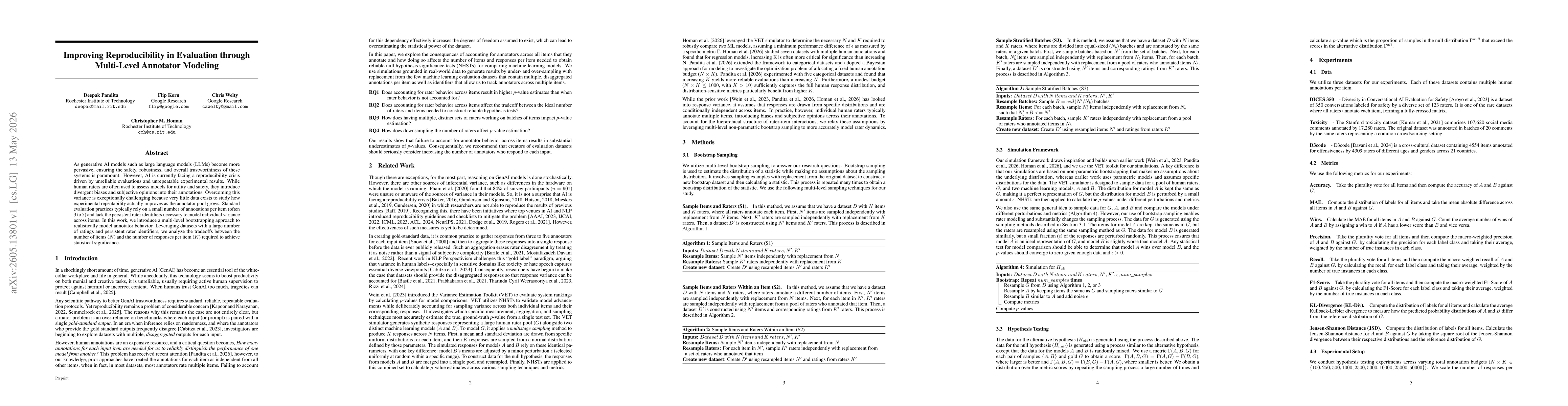 Thumbnail for Improving Reproducibility in Evaluation through Multi-Level Annotator Modeling