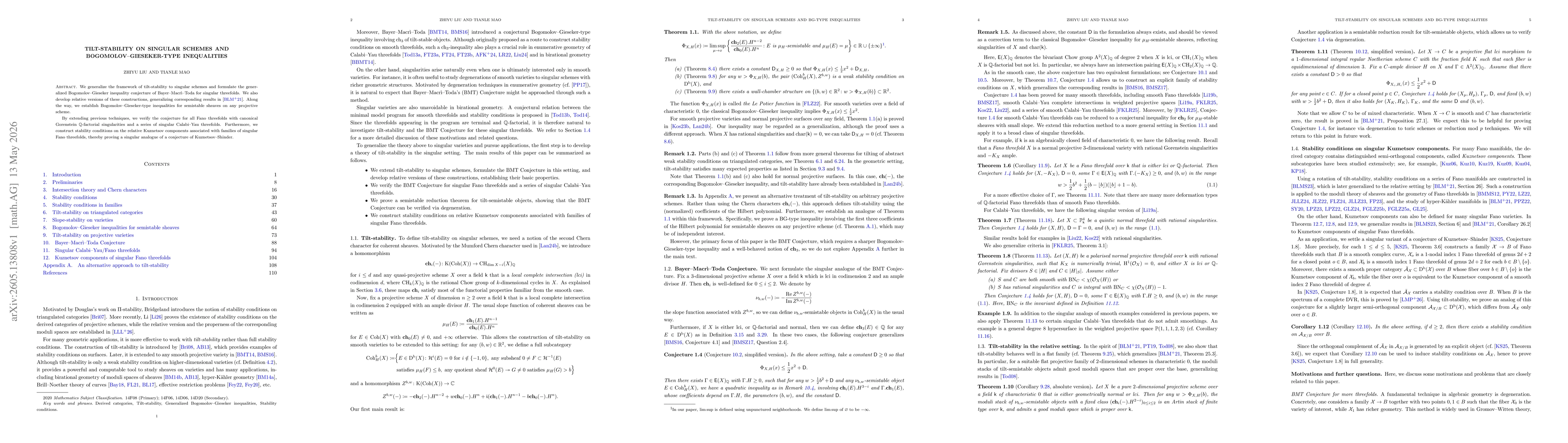 Thumbnail for Tilt-stability on singular schemes and Bogomolov-Gieseker-type inequalities