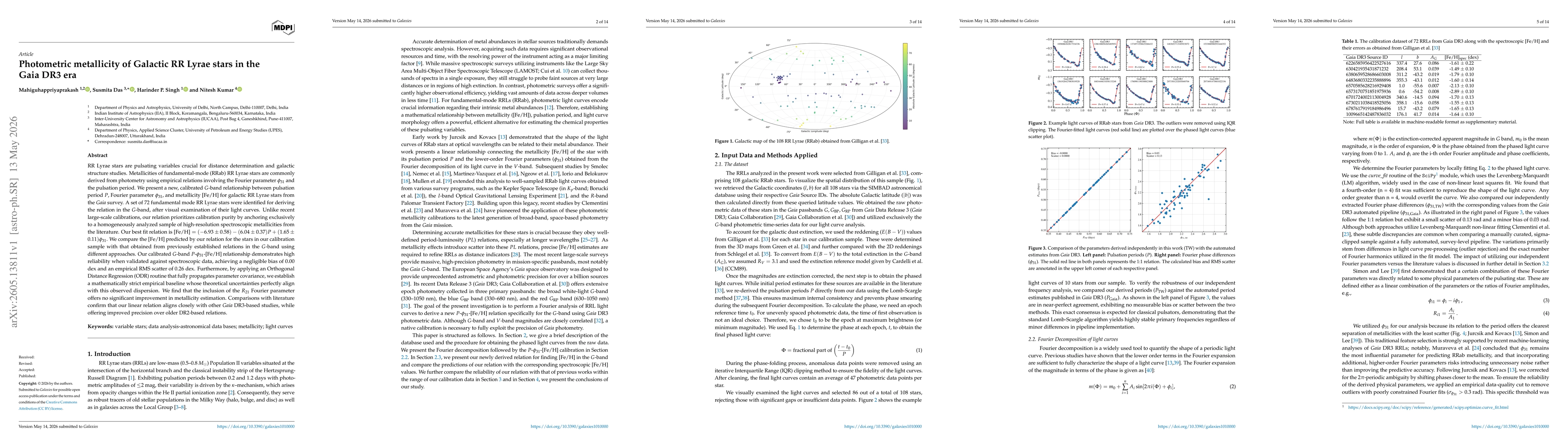 Thumbnail for Photometric metallicity of Galactic RR Lyrae stars in the Gaia DR3 era