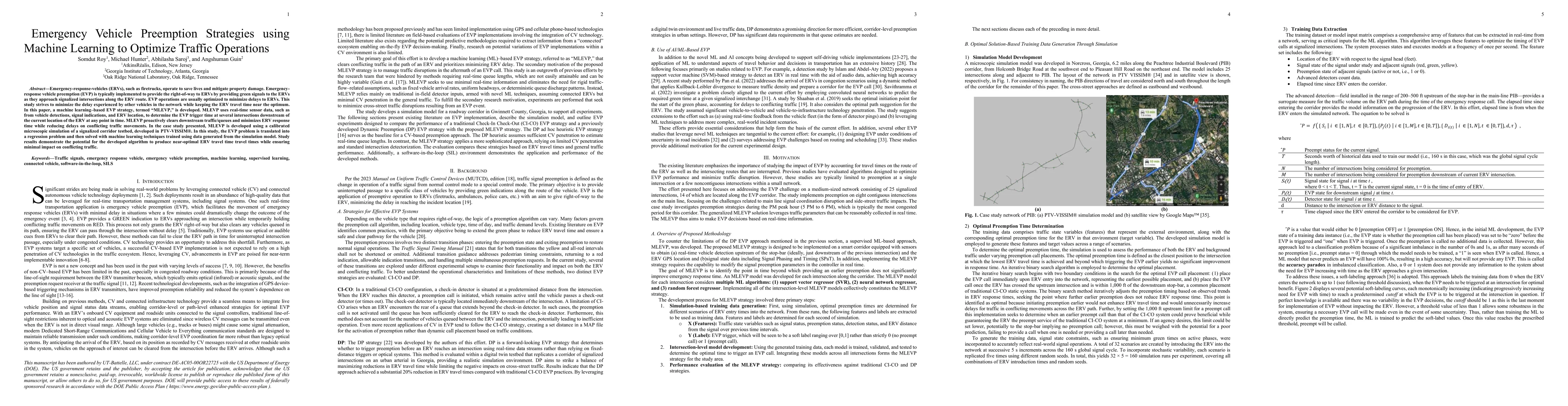 Thumbnail for Emergency Vehicle Preemption Strategies using Machine Learning to Optimize Traffic Operations