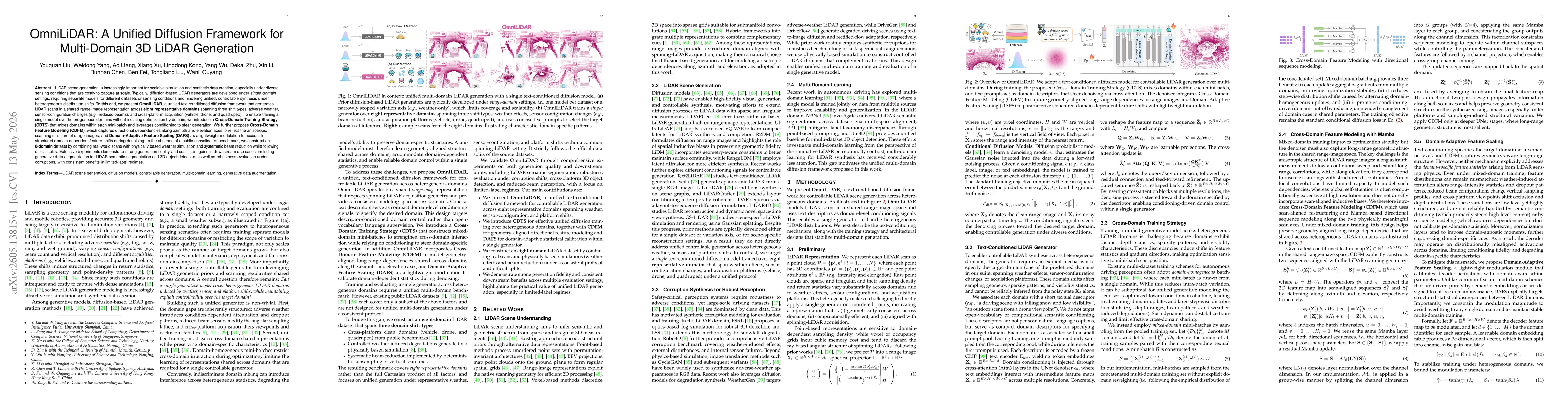 Thumbnail for OmniLiDAR: A Unified Diffusion Framework for Multi-Domain 3D LiDAR Generation