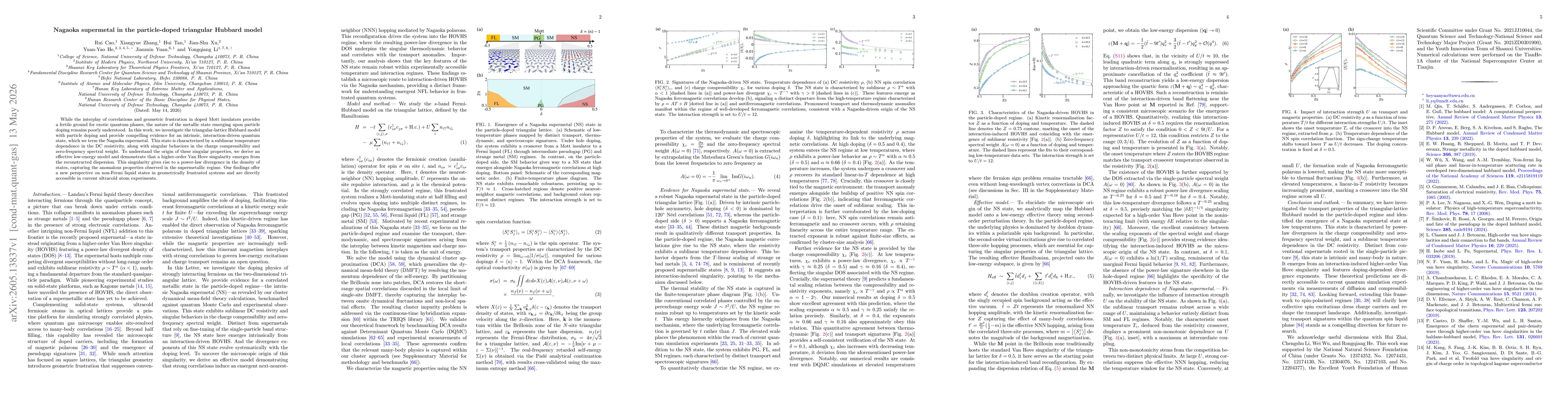 Thumbnail for Nagaoka supermetal in the particle-doped triangular Hubbard model
