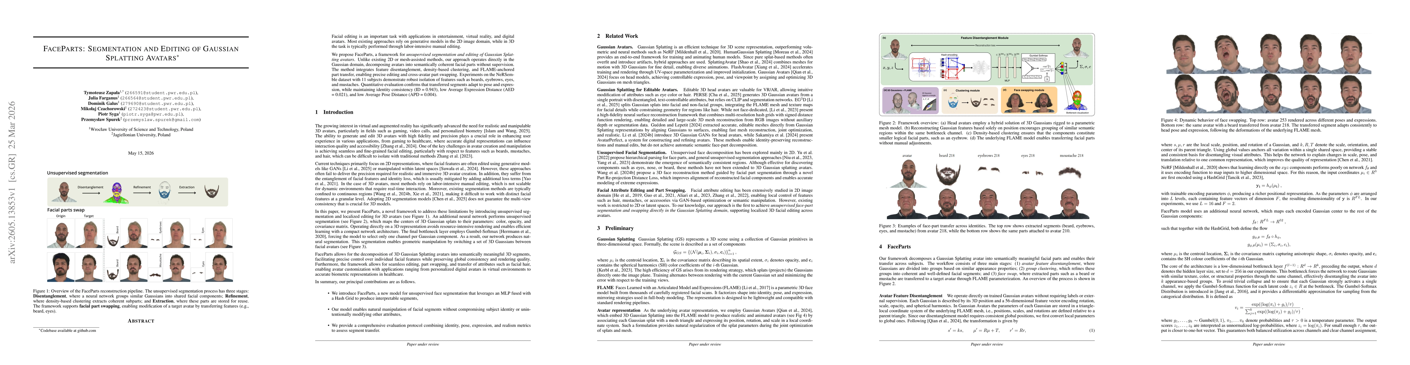Thumbnail for FaceParts: Segmentation and Editing of Gaussian Splatting