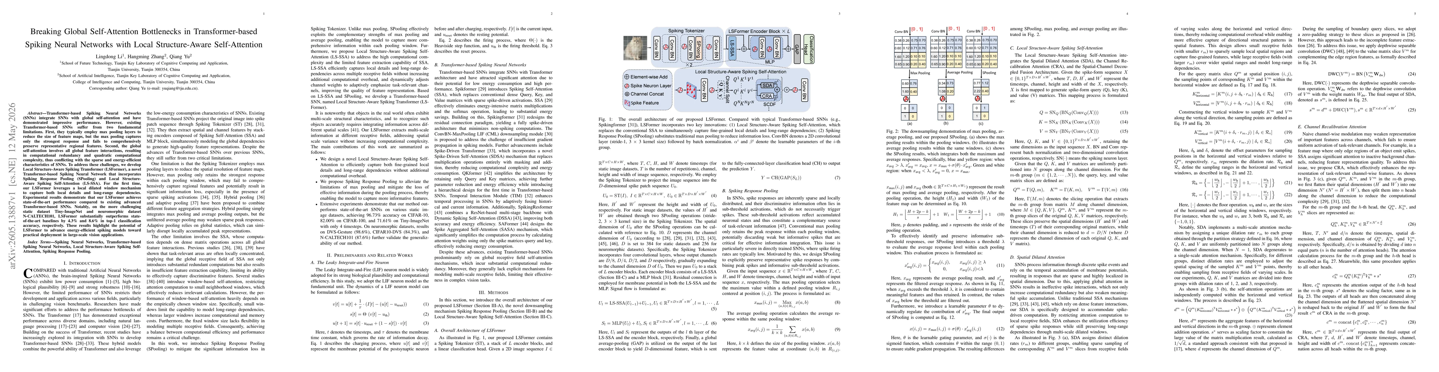 Thumbnail for Breaking Global Self-Attention Bottlenecks in Transformer-based Spiking Neural Networks with Local Structure-Aware Self-Attention