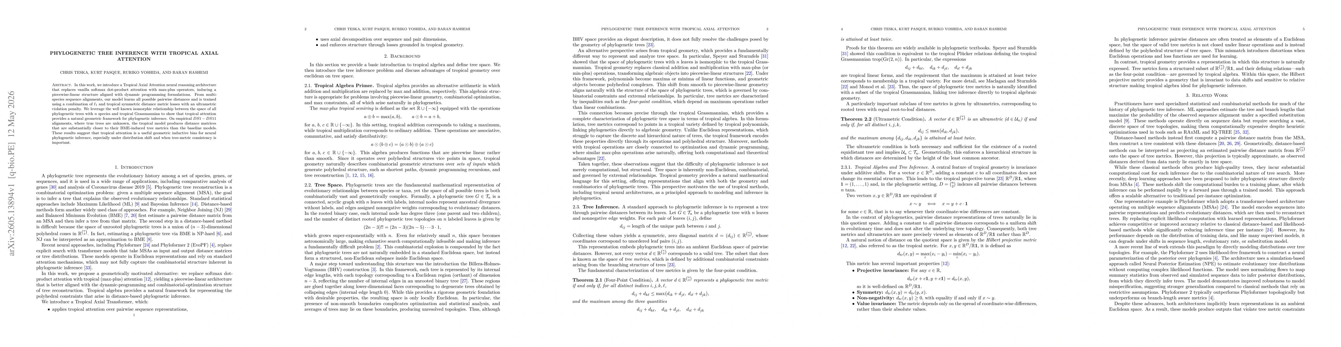 Thumbnail for Phylogenetic Tree Inference with Tropical Axial Attention