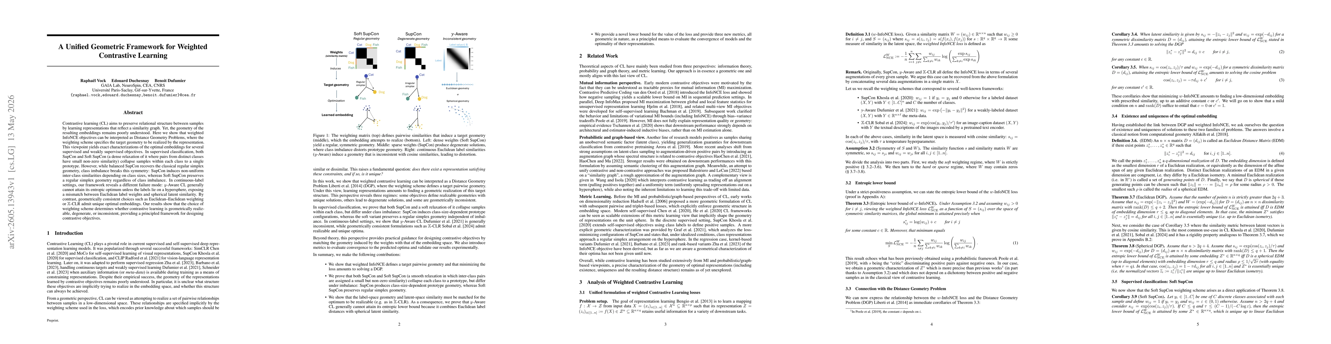 Thumbnail for A Unified Geometric Framework for Weighted Contrastive Learning
