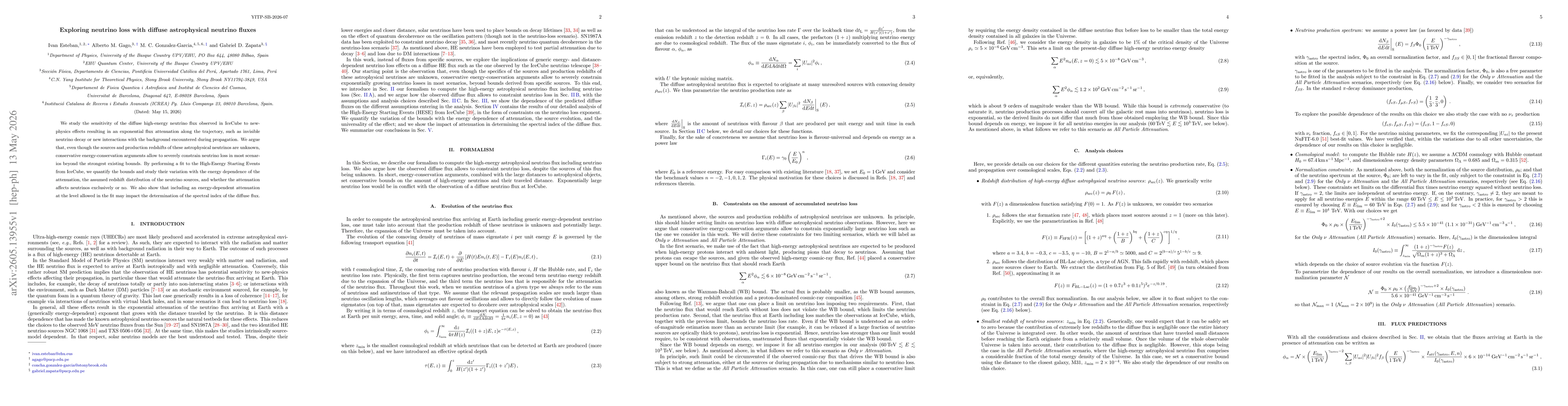Thumbnail for Exploring neutrino loss with diffuse astrophysical neutrino fluxes
