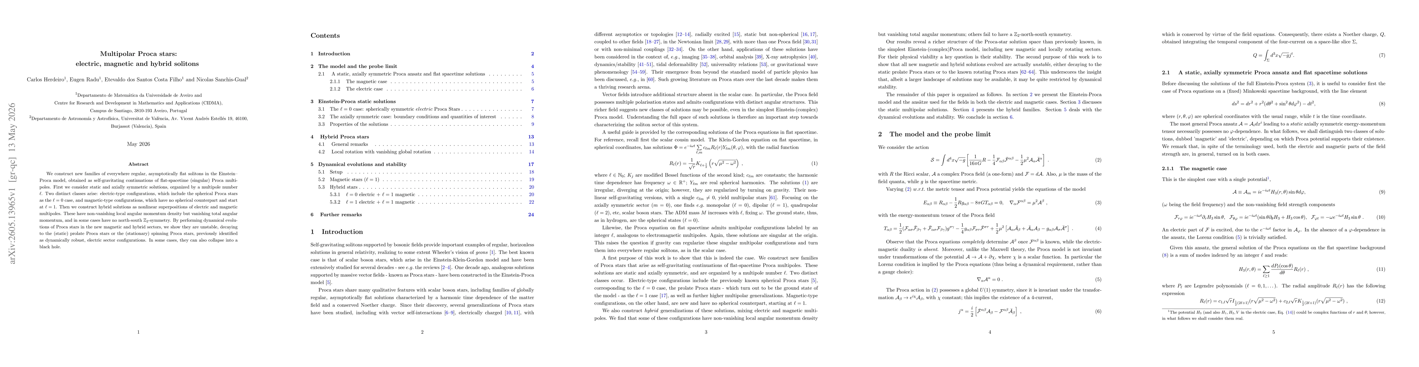 Thumbnail for Multipolar Proca stars: electric, magnetic and hybrid solitons