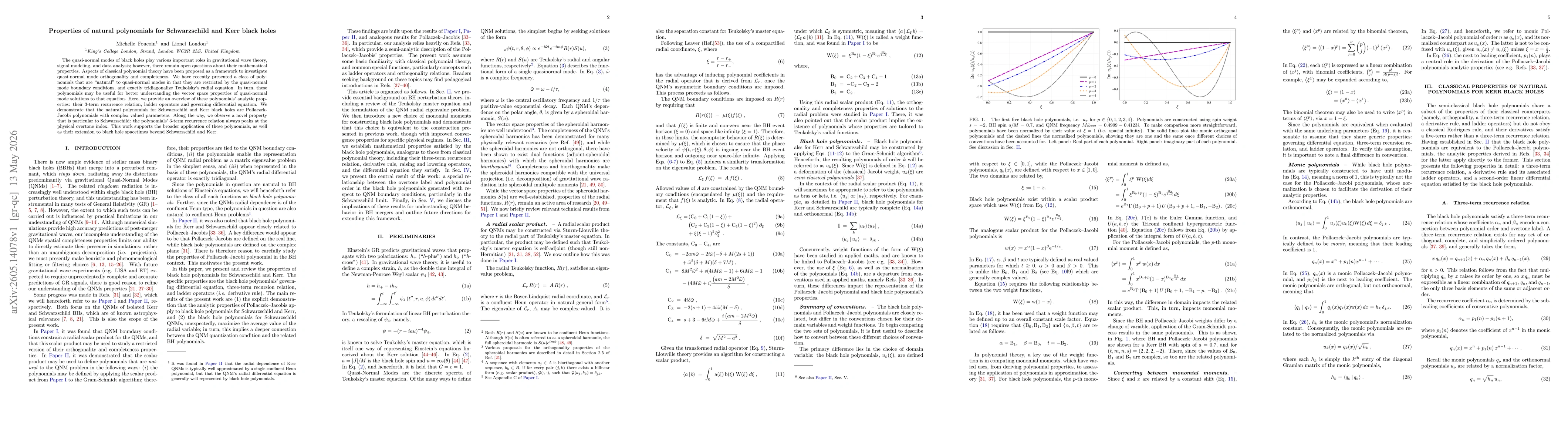 Thumbnail for Properties of natural polynomials for Schwarzschild and Kerr black holes