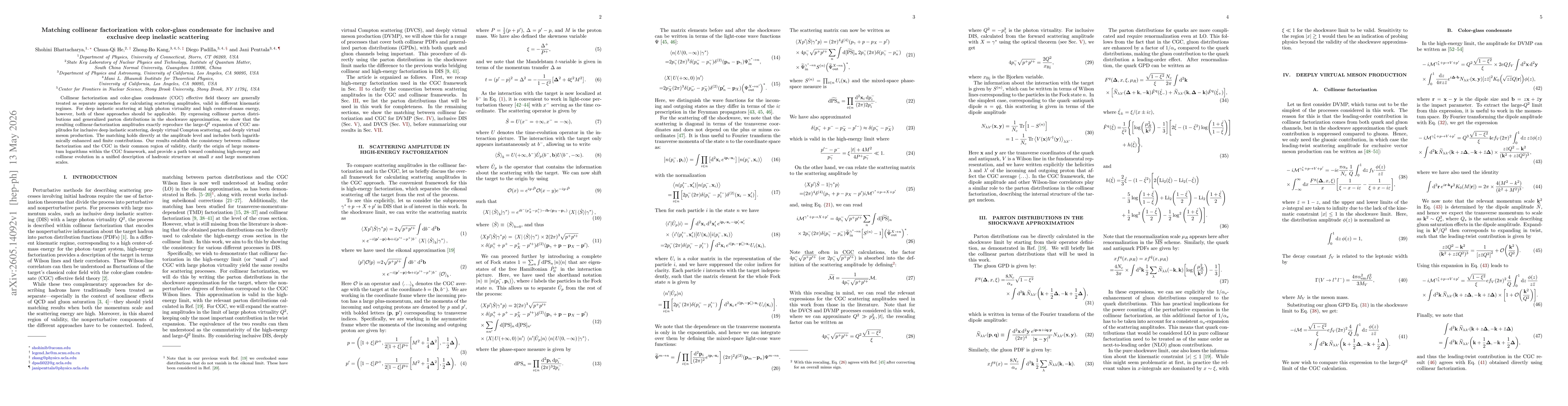 Thumbnail for Matching collinear factorization with color-glass condensate for inclusive and exclusive deep inelastic scattering