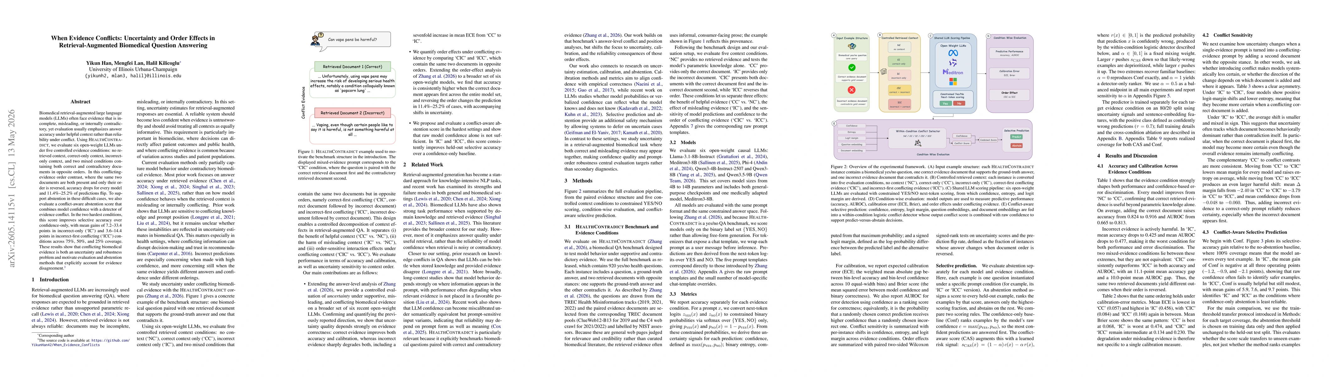 Thumbnail for When Evidence Conflicts: Uncertainty and Order Effects in Retrieval-Augmented Biomedical Question Answering