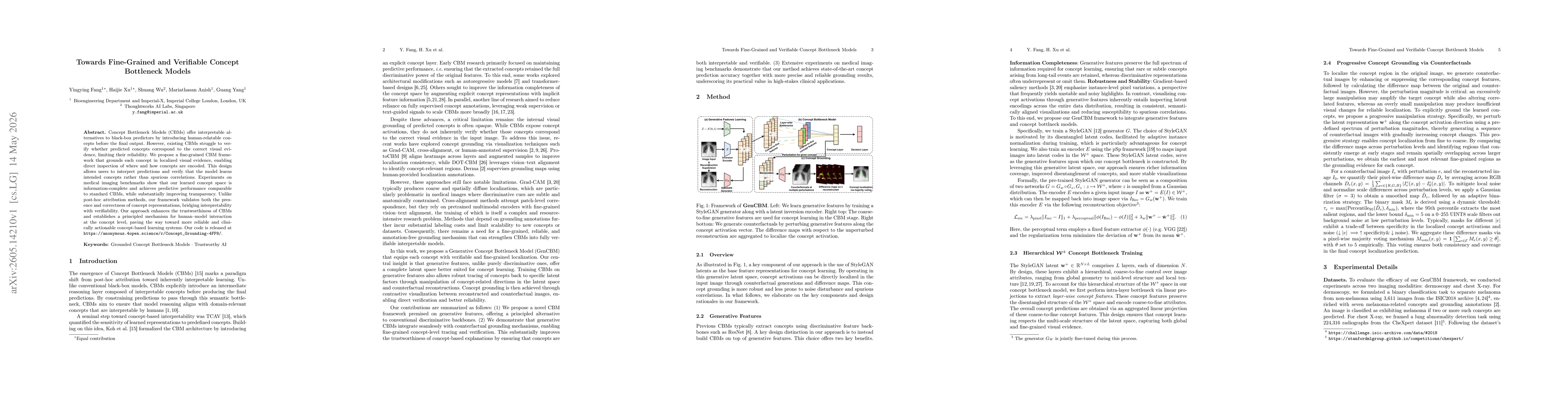 Thumbnail for Towards Fine-Grained and Verifiable Concept Bottleneck Models