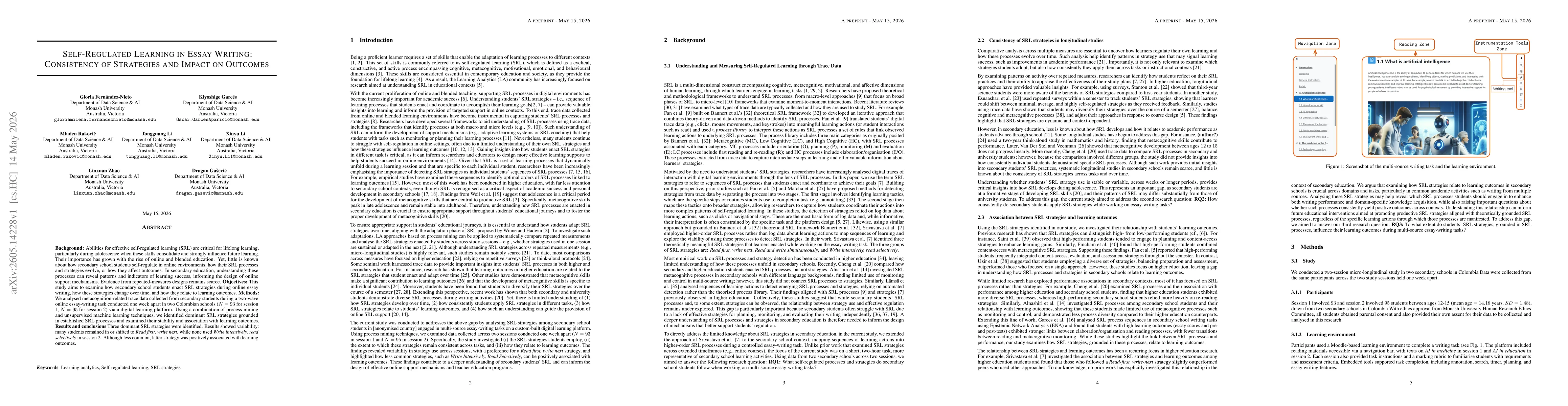 Thumbnail for Self-Regulated Learning in Essay Writing: Consistency of Strategies and Impact on Outcomes